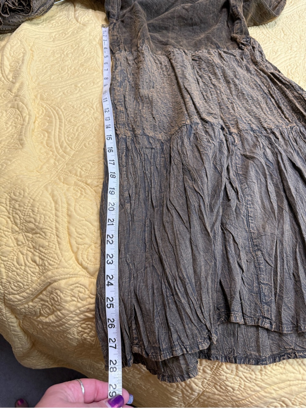 H011 NWT Young Thread L w15-21 Brown Tiered Pants - - Picture 11 of 11